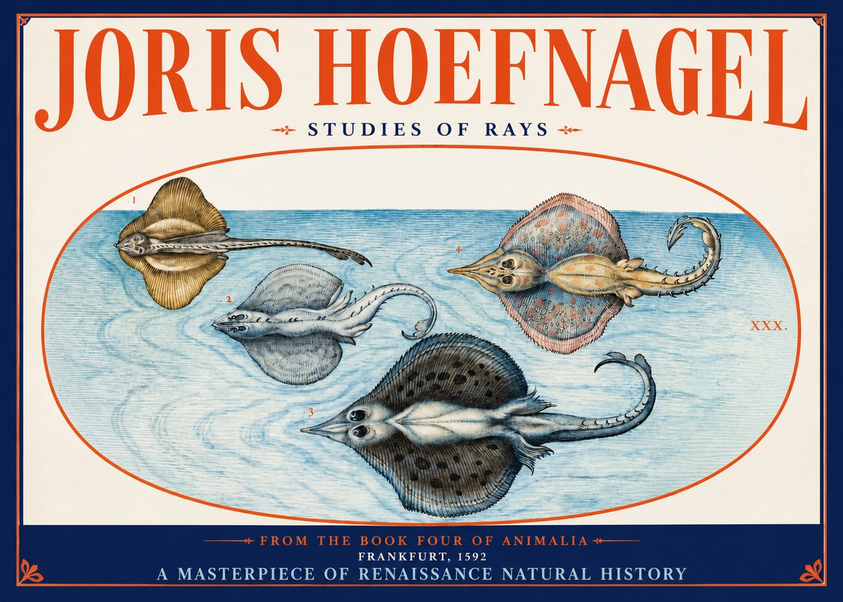 Joris Hoefnagel Rays and Skates No3 - Affiche