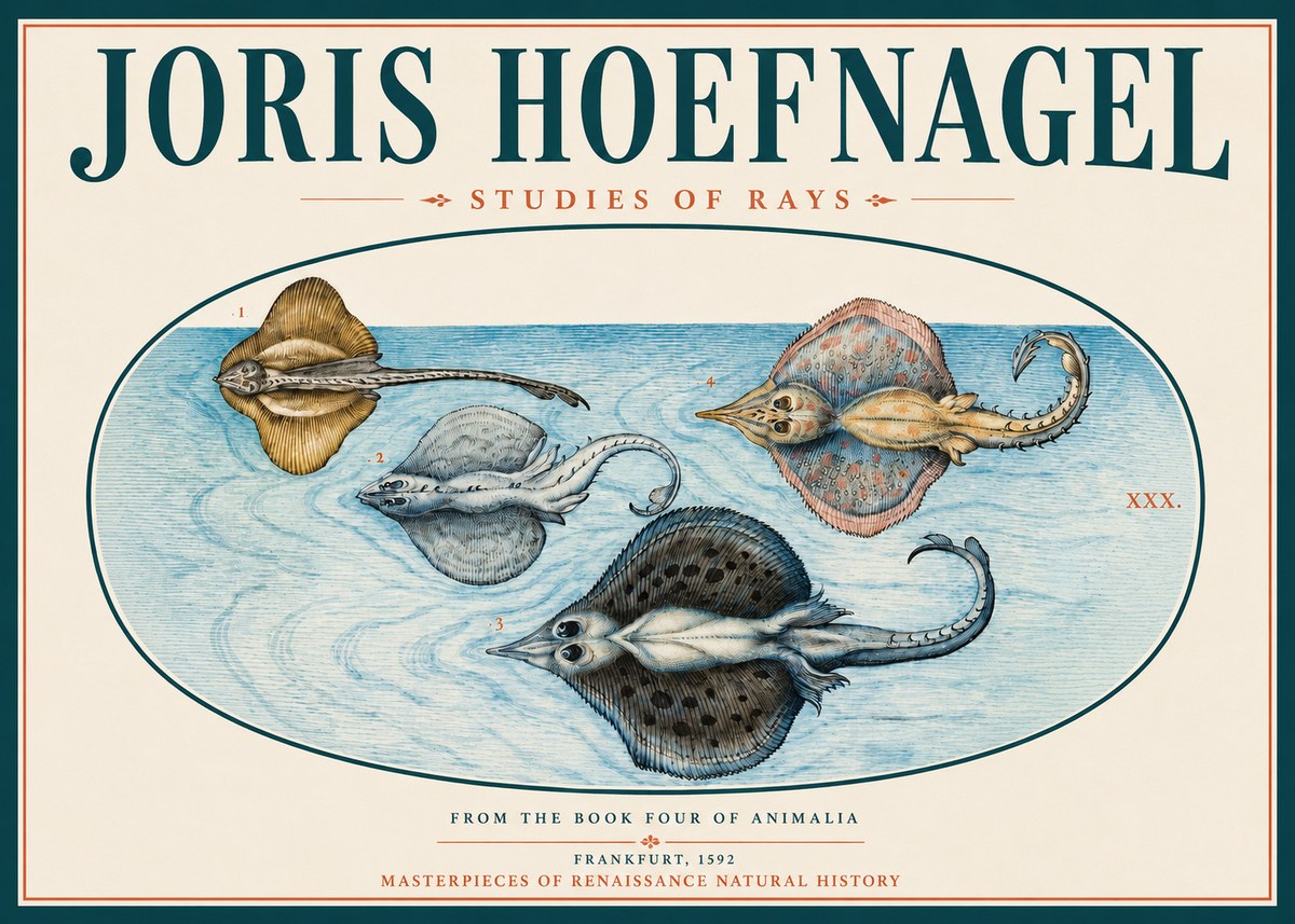 Joris Hoefnagel Rays and Skates No4 - Affiche