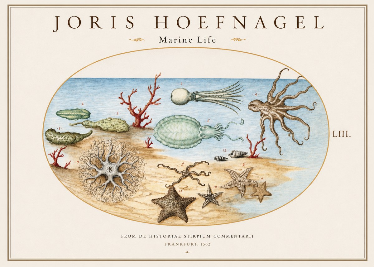Joris Hoefnagel Marine Life No1 - Affiche