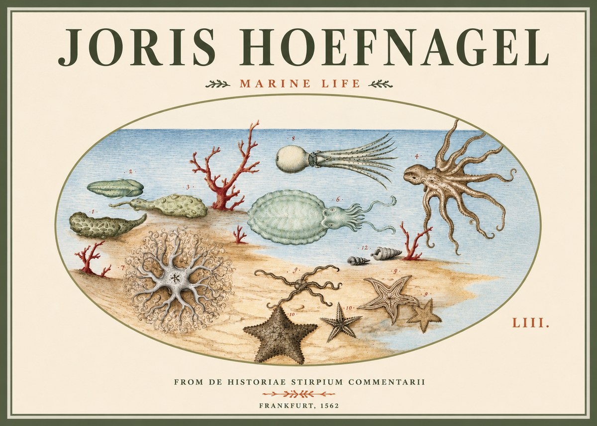 Joris Hoefnagel Marine Life No3 - Affiche