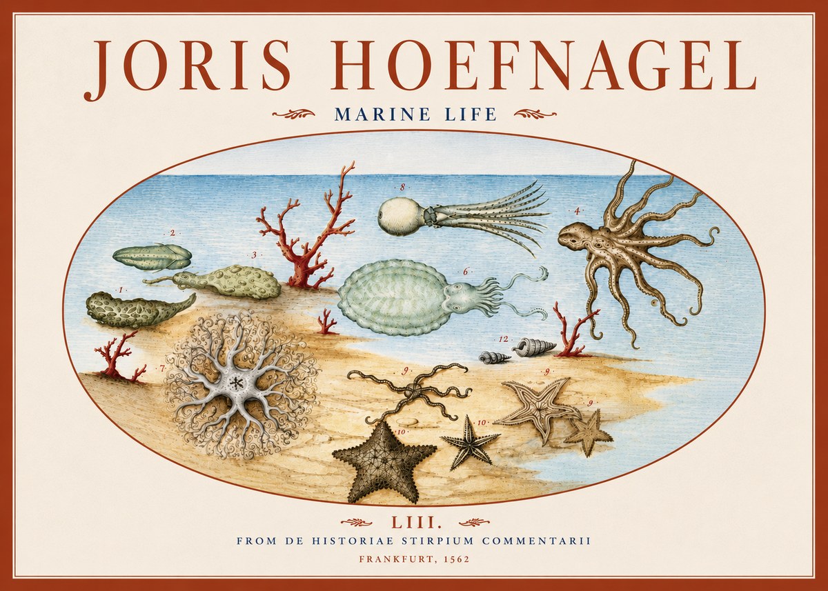 Joris Hoefnagel Marine Life No6 - Affiche