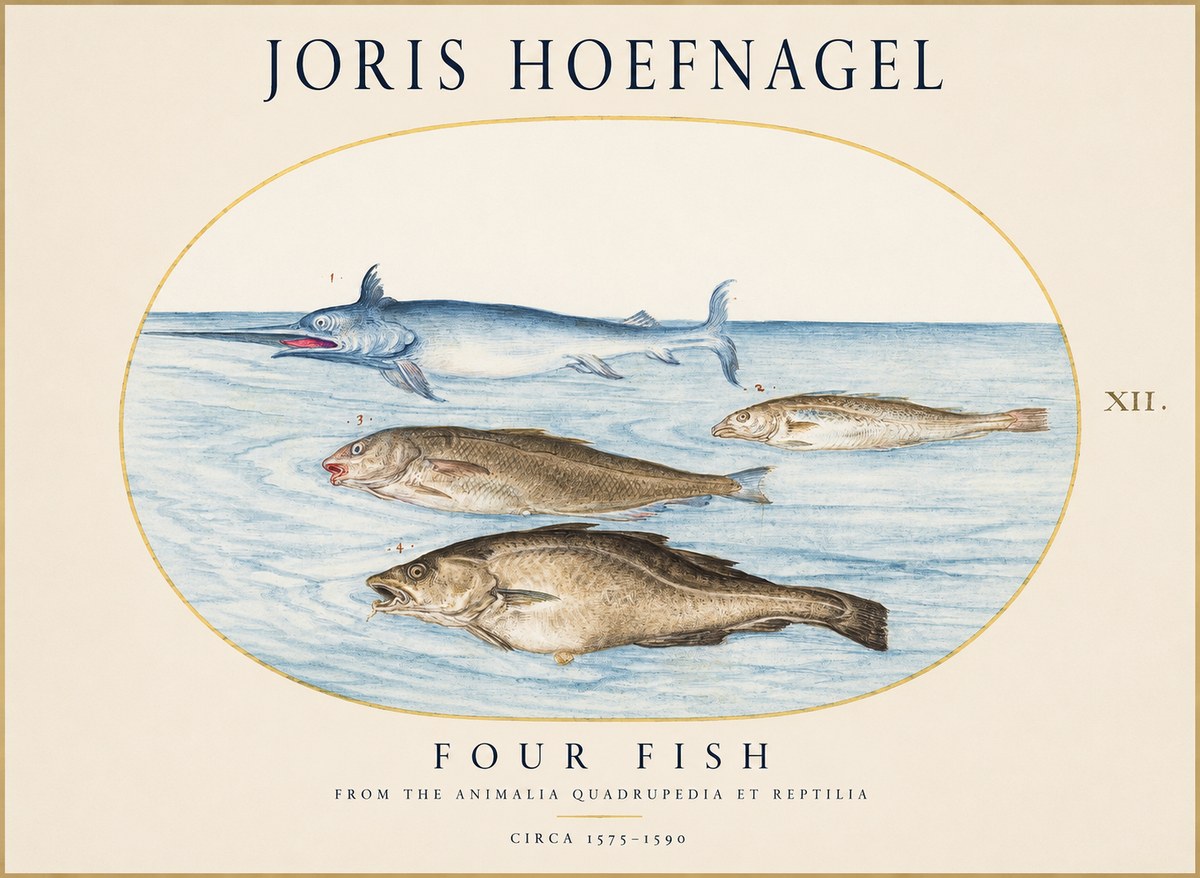 Joris Hoefnagel Four Fish No1 - Affiche