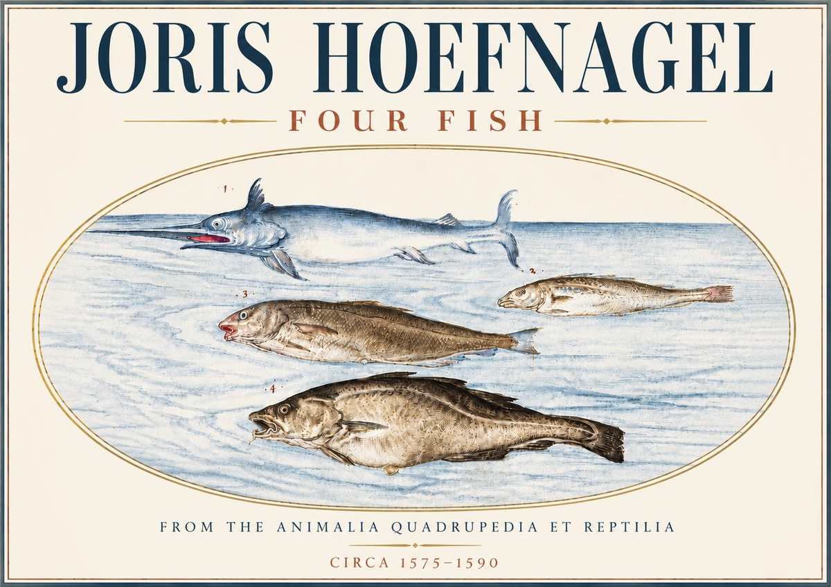 Joris Hoefnagel Four Fish No6 - Affiche