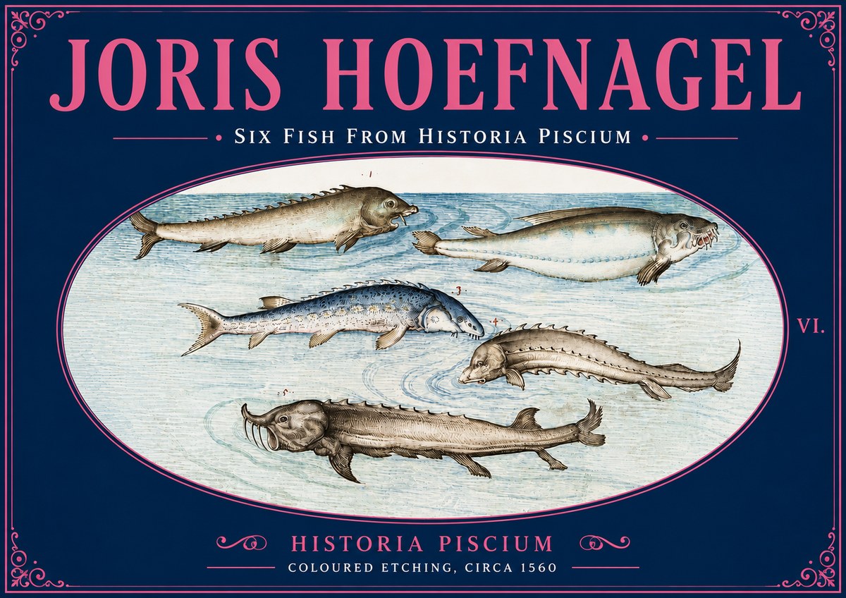 Joris Hoefnagel Fishes of Northern Waters No6 - Affiche