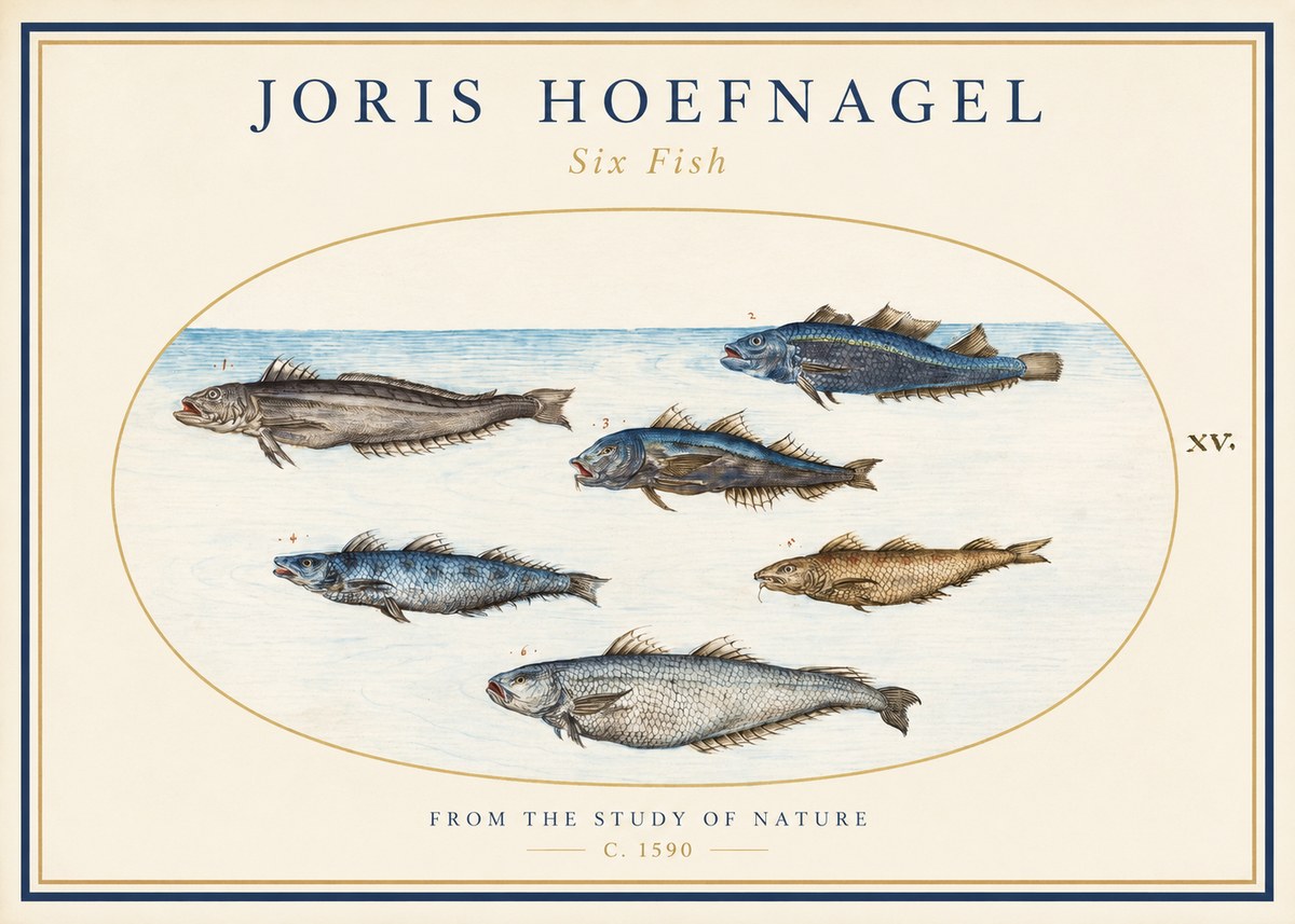 Joris Hoefnagel Six Fish No1 - Affiche