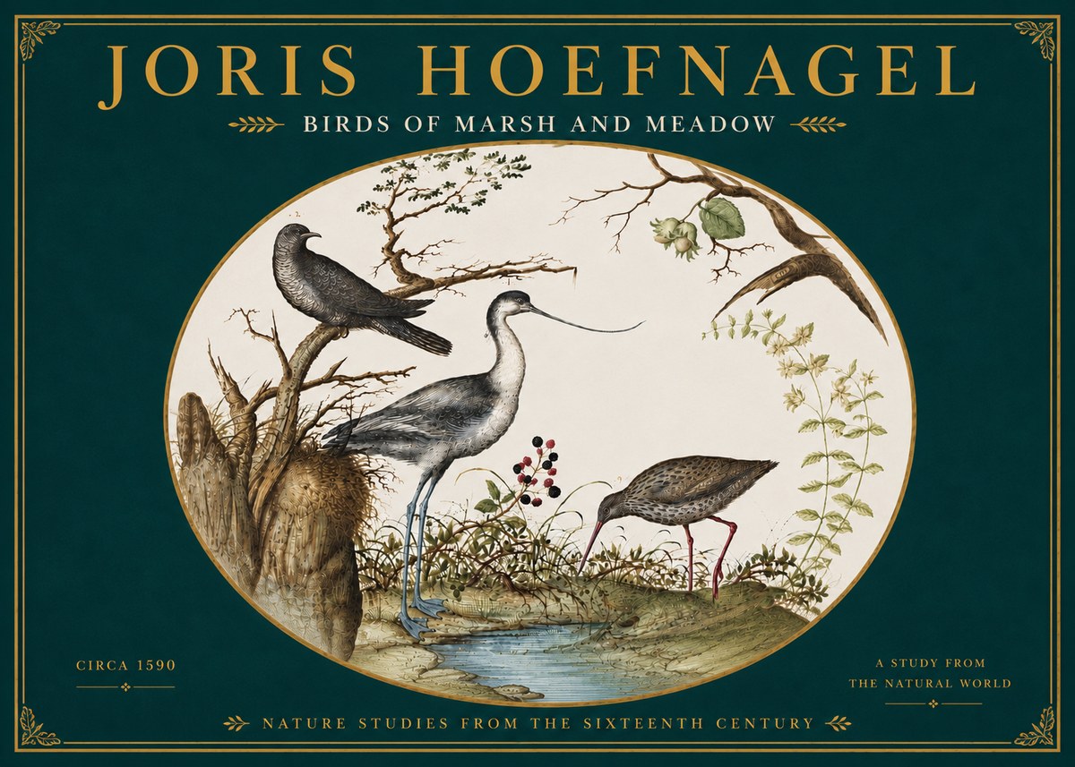 Joris Hoefnagel Birds of Marsh and Meadow No6 - Affiche
