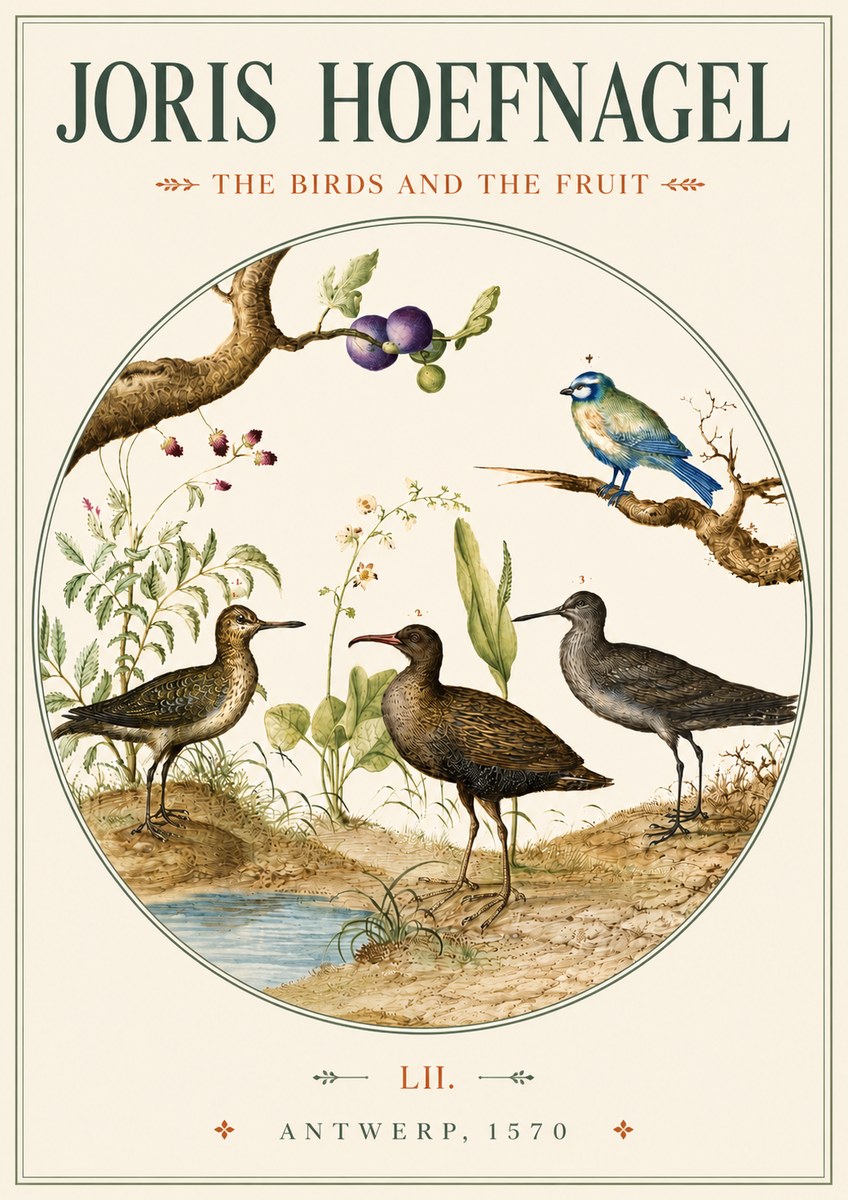 Joris Hoefnagel The Birds and the Fruit No3 - Affiche