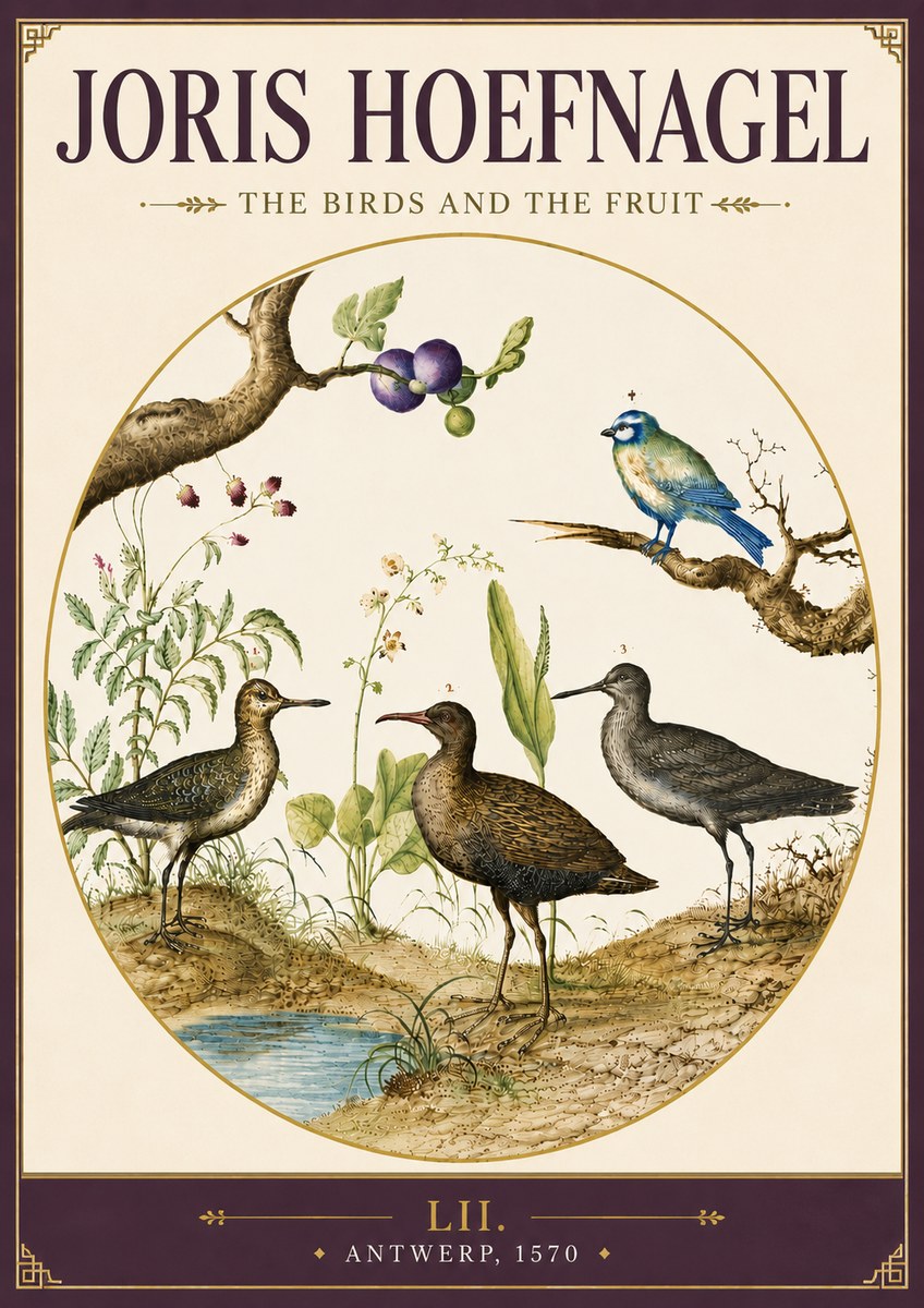 Joris Hoefnagel The Birds and the Fruit No5 - Affiche