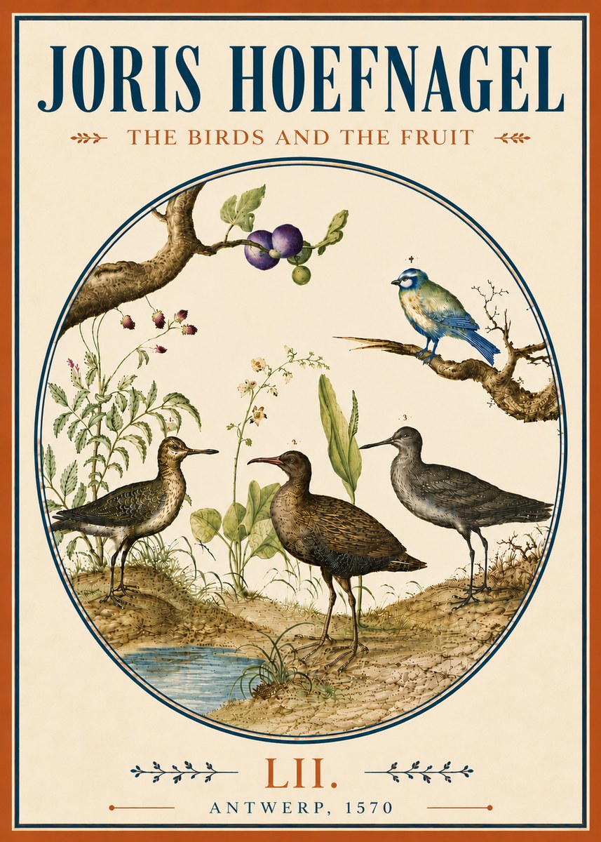 Joris Hoefnagel The Birds and the Fruit No6 - Affiche