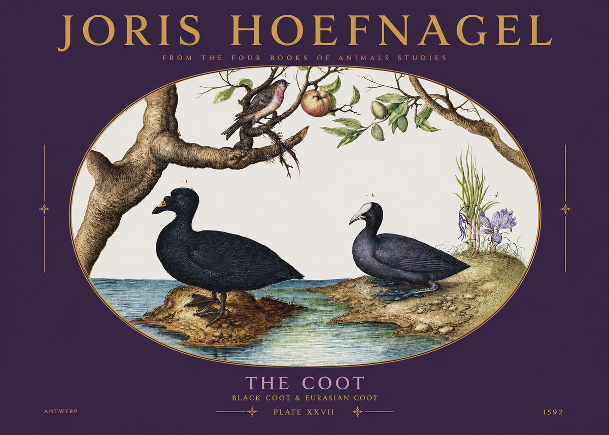 Joris Hoefnagel The Coot No3 - Affiche
