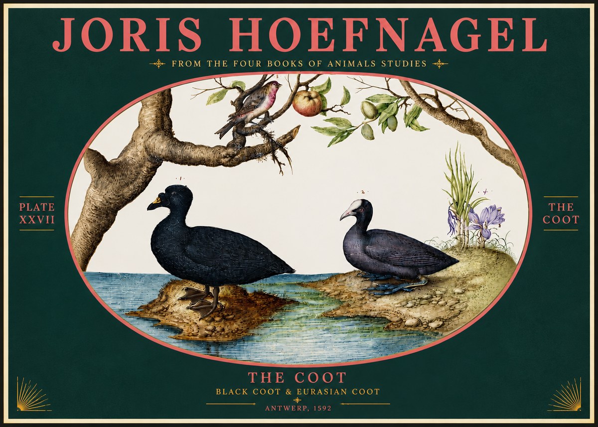 Joris Hoefnagel The Coot No4 - Affiche