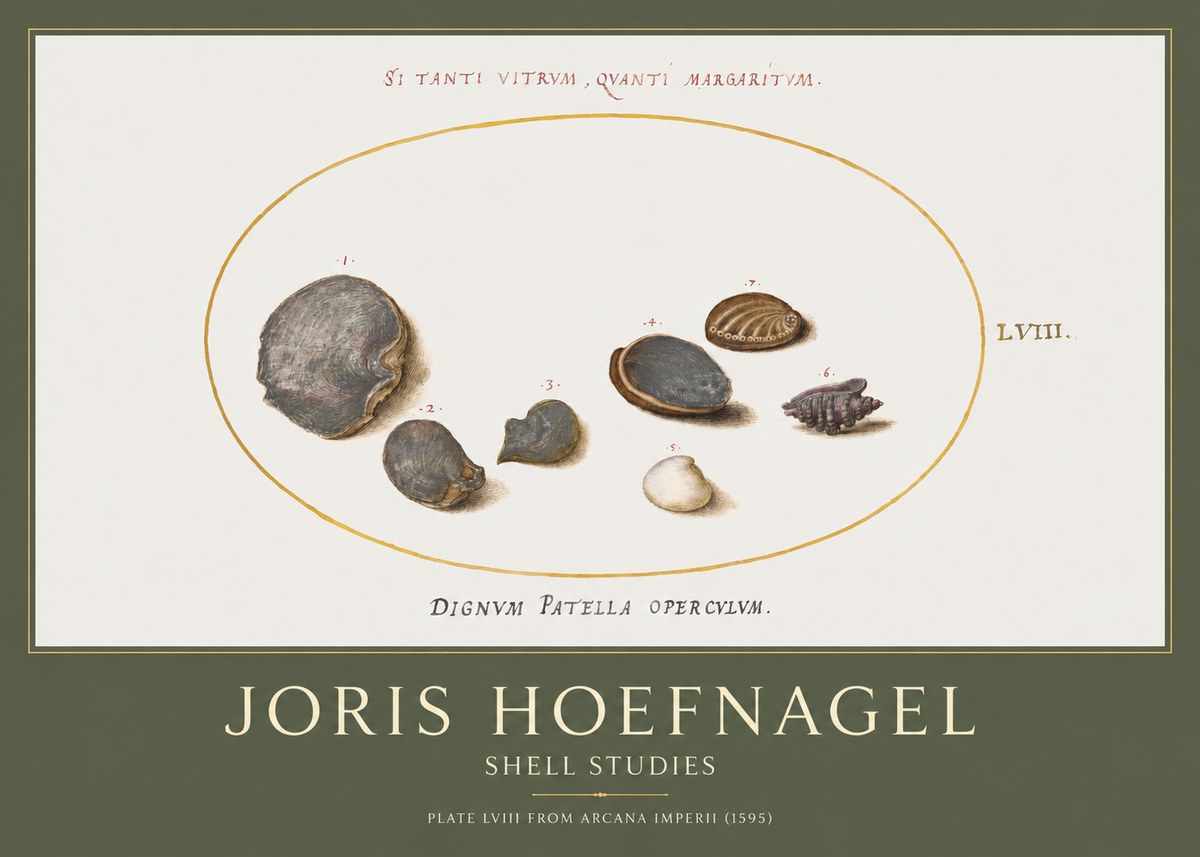 Joris Hoefnagel Six Shells No5 - Affiche
