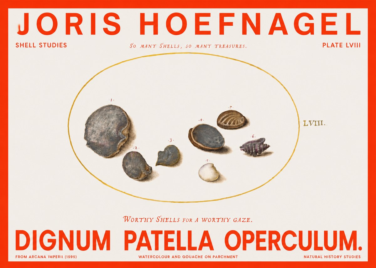 Joris Hoefnagel Six Shells No6 - Affiche