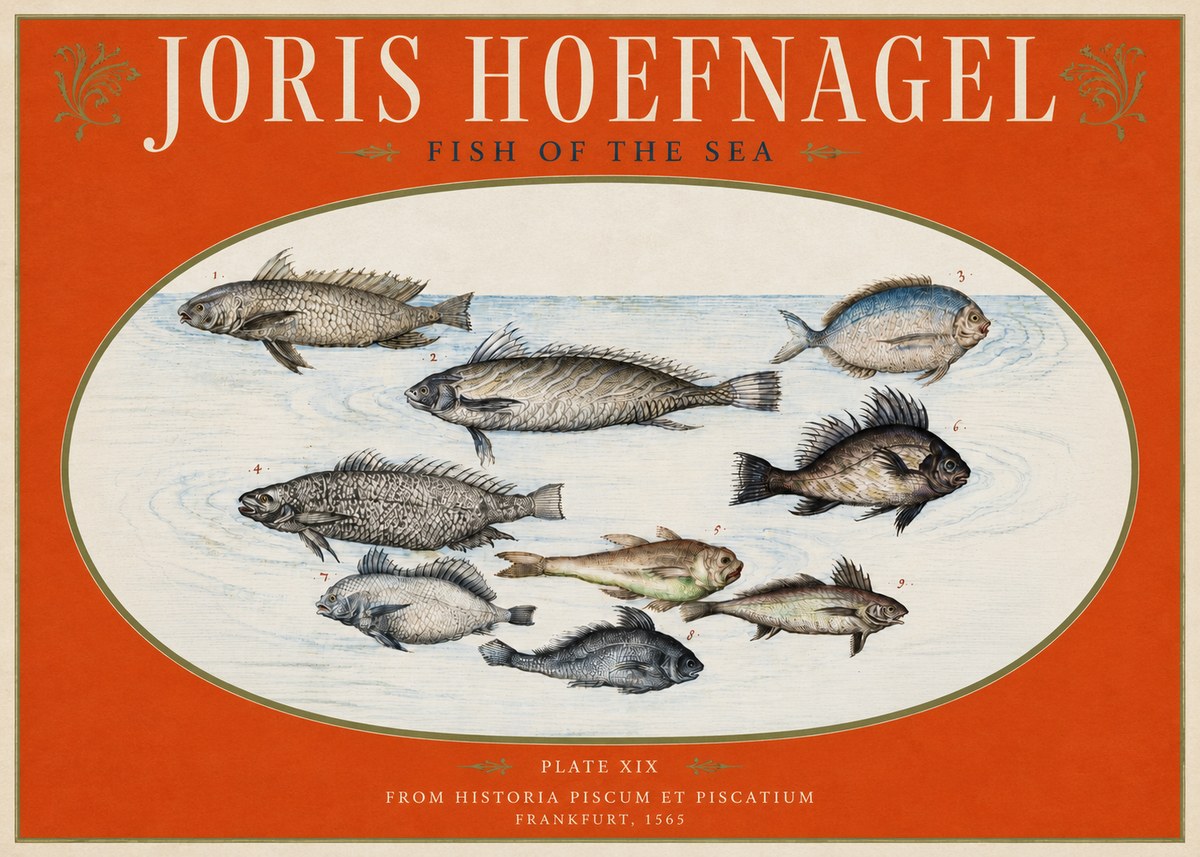 Joris Hoefnagel Fish of the Sea No3 - Affiche