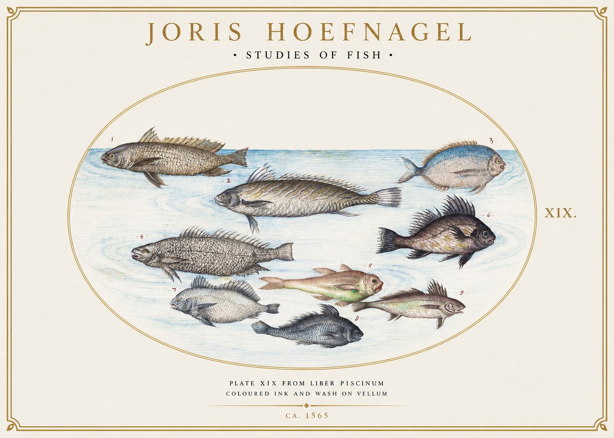 Joris Hoefnagel Fish of the Sea No6 - Affiche