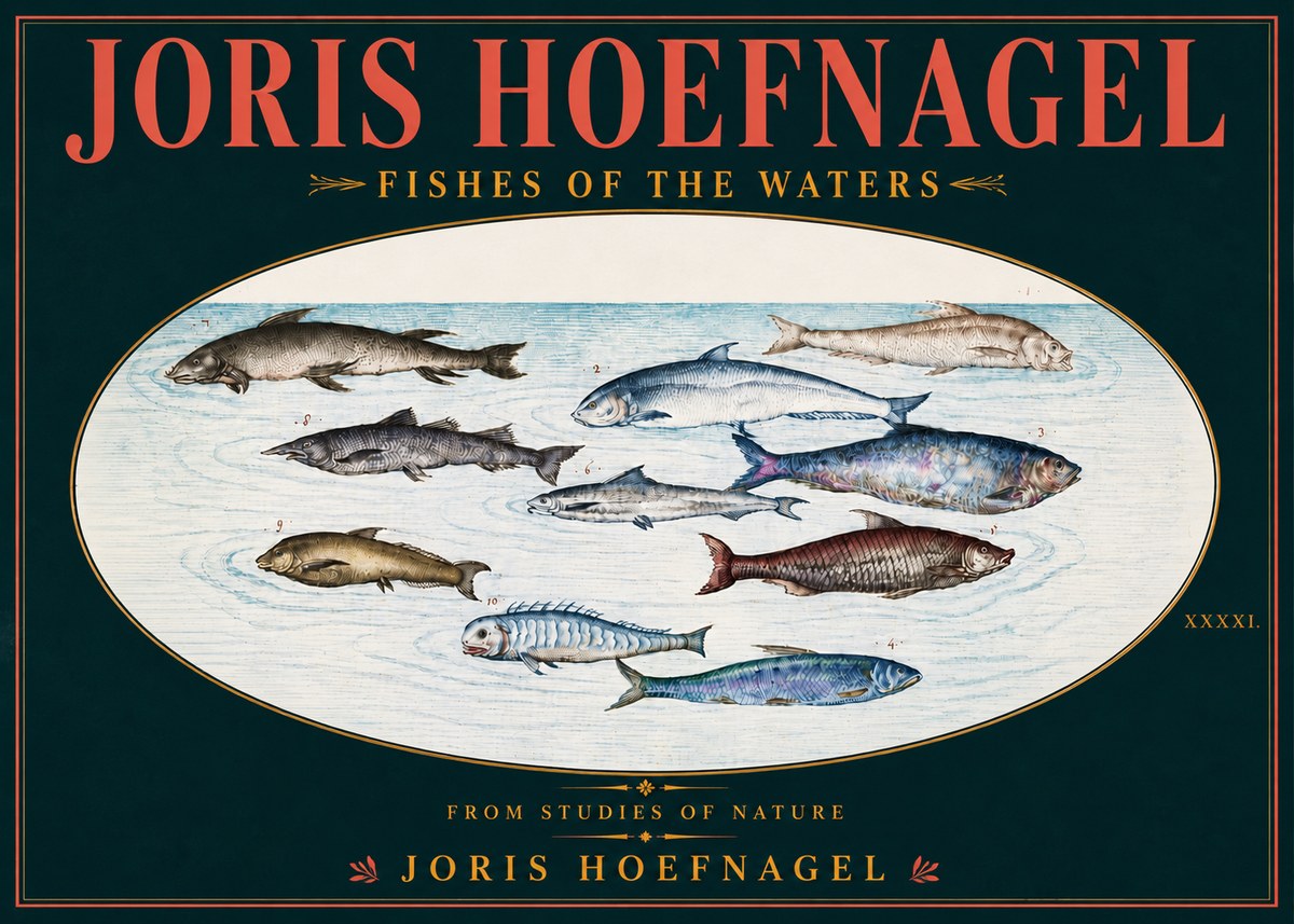 Joris Hoefnagel Fishes of the Waters II No6 - Affiche