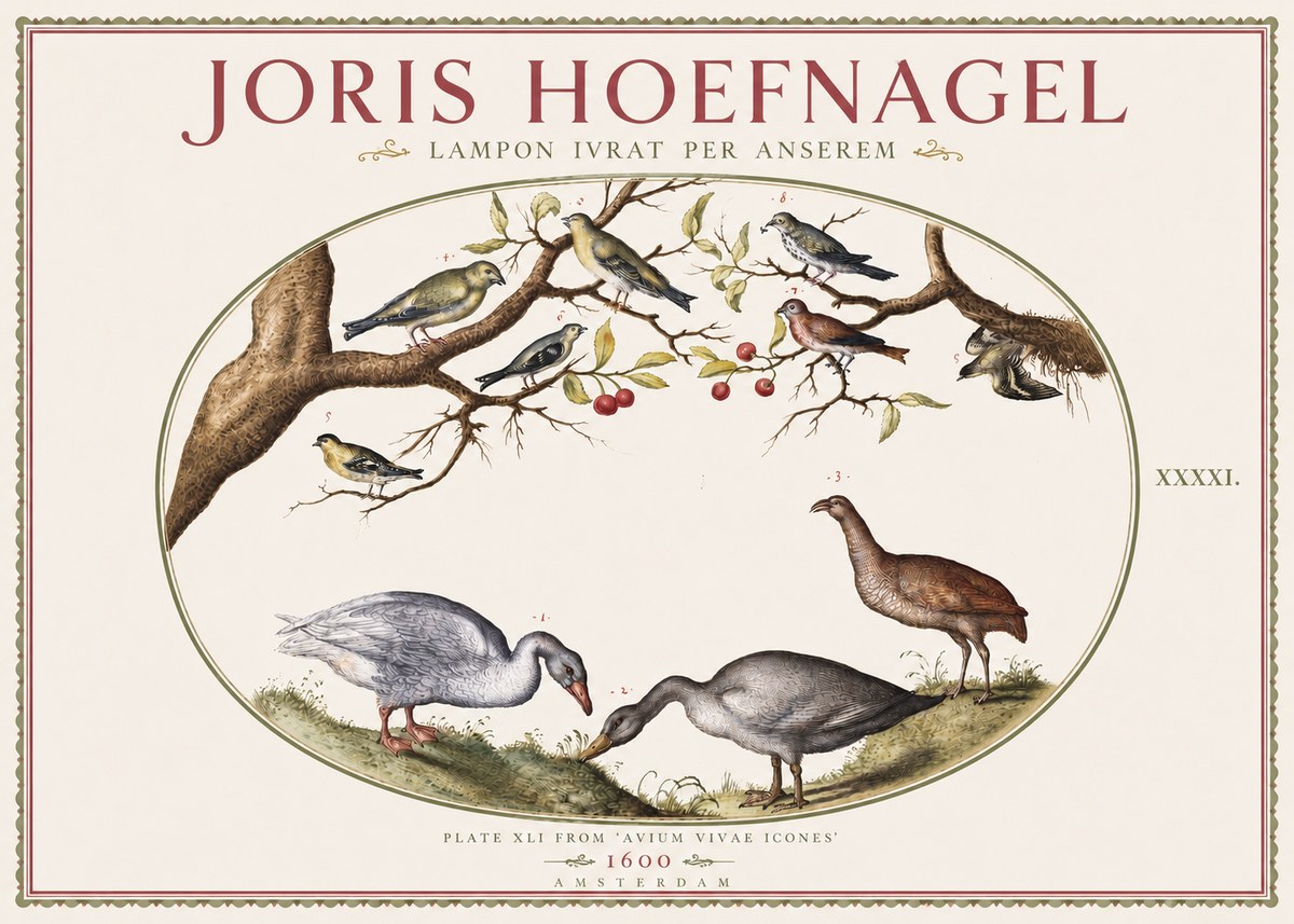Joris Hoefnagel Lampon Ivrat per Anserem No3 - Affiche