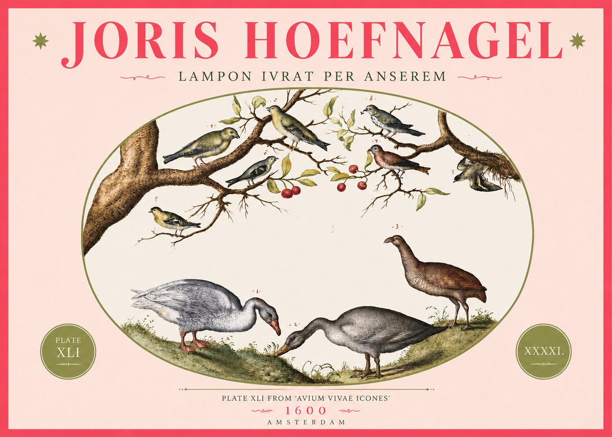 Joris Hoefnagel Lampon Ivrat per Anserem No4 - Affiche