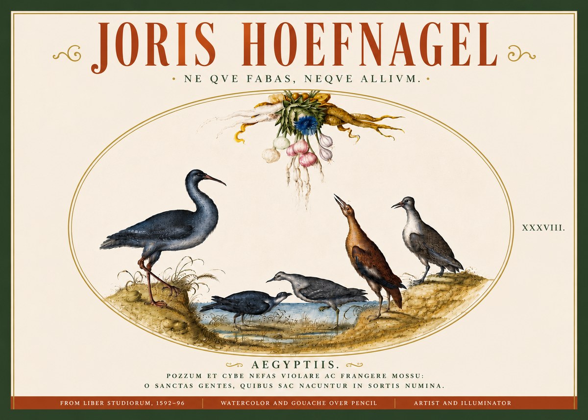 Joris Hoefnagel Aegyptiis. No6 - Affiche