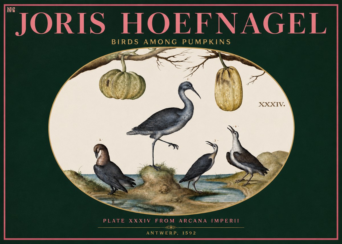 Joris Hoefnagel Birds and Fruits No3 - Affiche