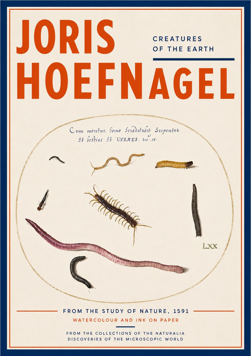 Joris Hoefnagel Creatures of the Earth II No3 - Affiche