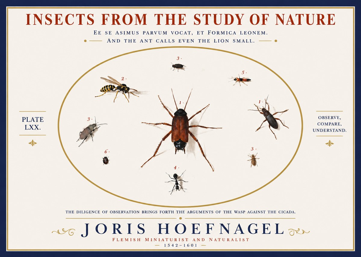 Joris Hoefnagel Insects from the Study of Nature No3 - Affiche