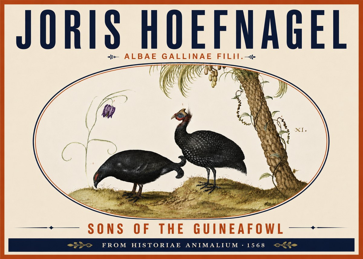 Joris Hoefnagel Albae Gallinae Filii. No6 - Affiche