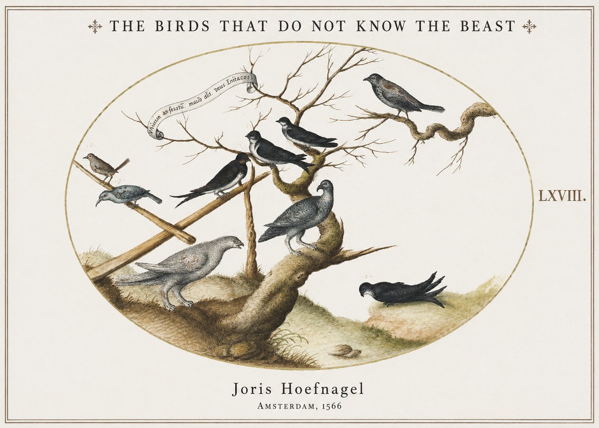 Joris Hoefnagel Birds Study No2 - Affiche