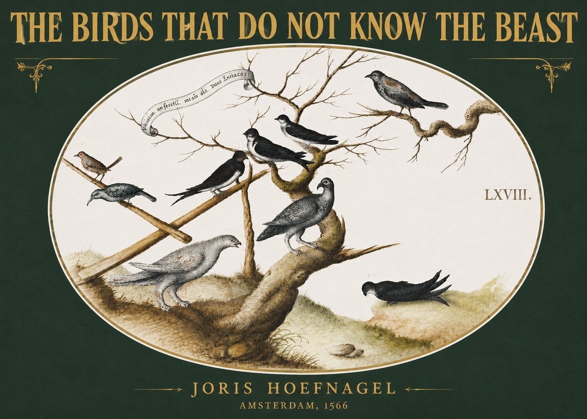 Joris Hoefnagel Birds Study No5 - Affiche