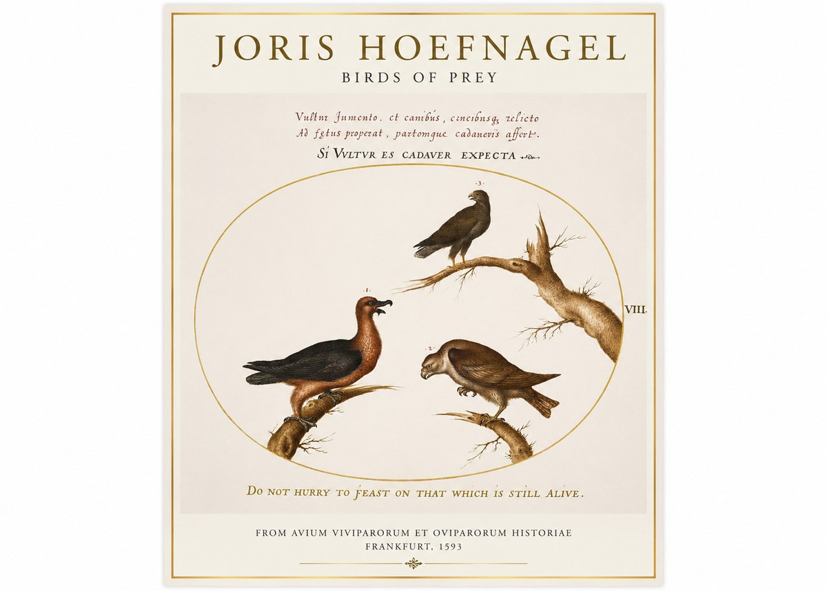 Joris Hoefnagel Birds of Prey No1 - Affiche