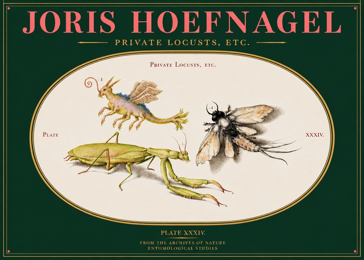 Joris Hoefnagel Privs Locvsta Bovem. No4 - Affiche