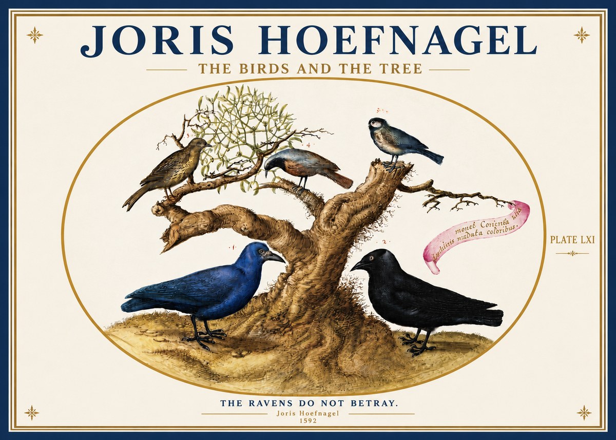 Joris Hoefnagel The Birds and the Tree No3 - Affiche