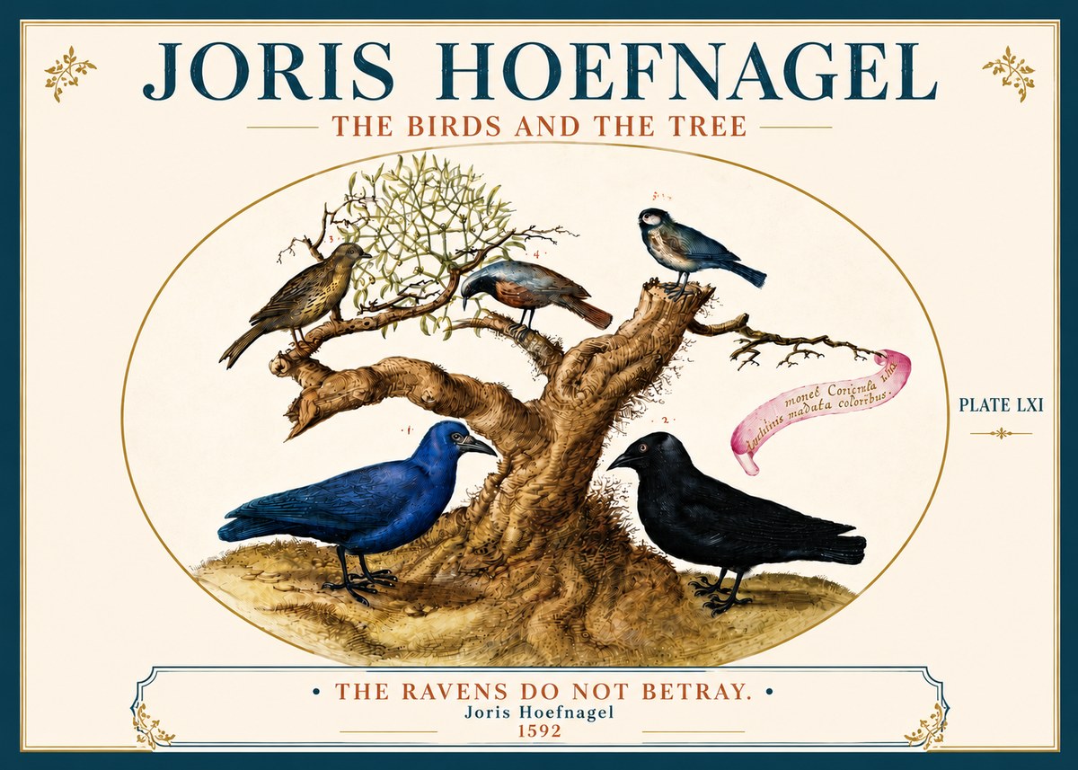 Joris Hoefnagel The Birds and the Tree No4 - Affiche