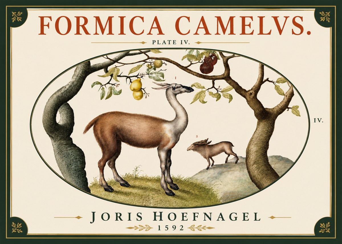 Joris Hoefnagel Formicamelus. No6 - Affiche