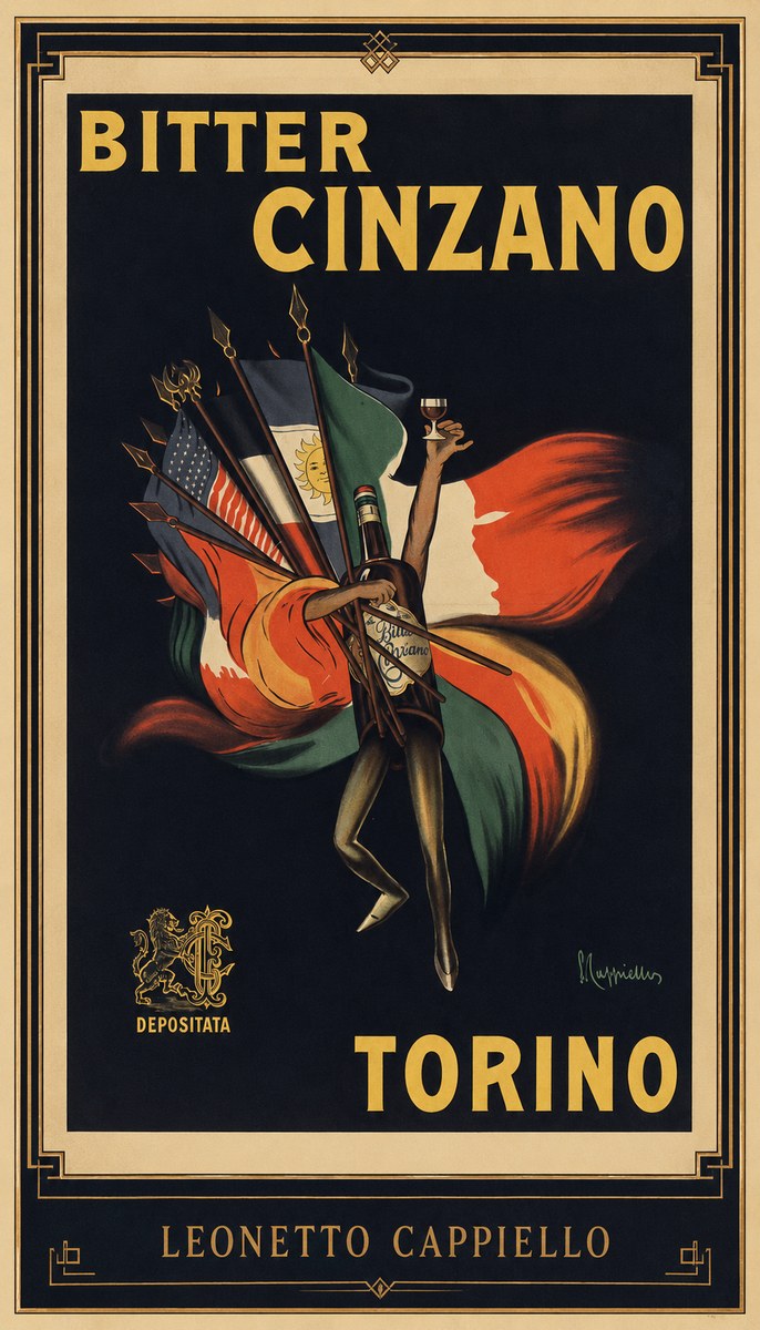 Leonetto Cappiello Bitter Cinzano Torino No1 - Affiche