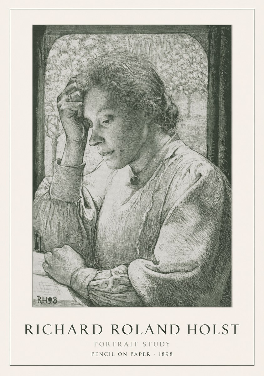 Richard Roland Holst Portrait Study No1 - Affiche