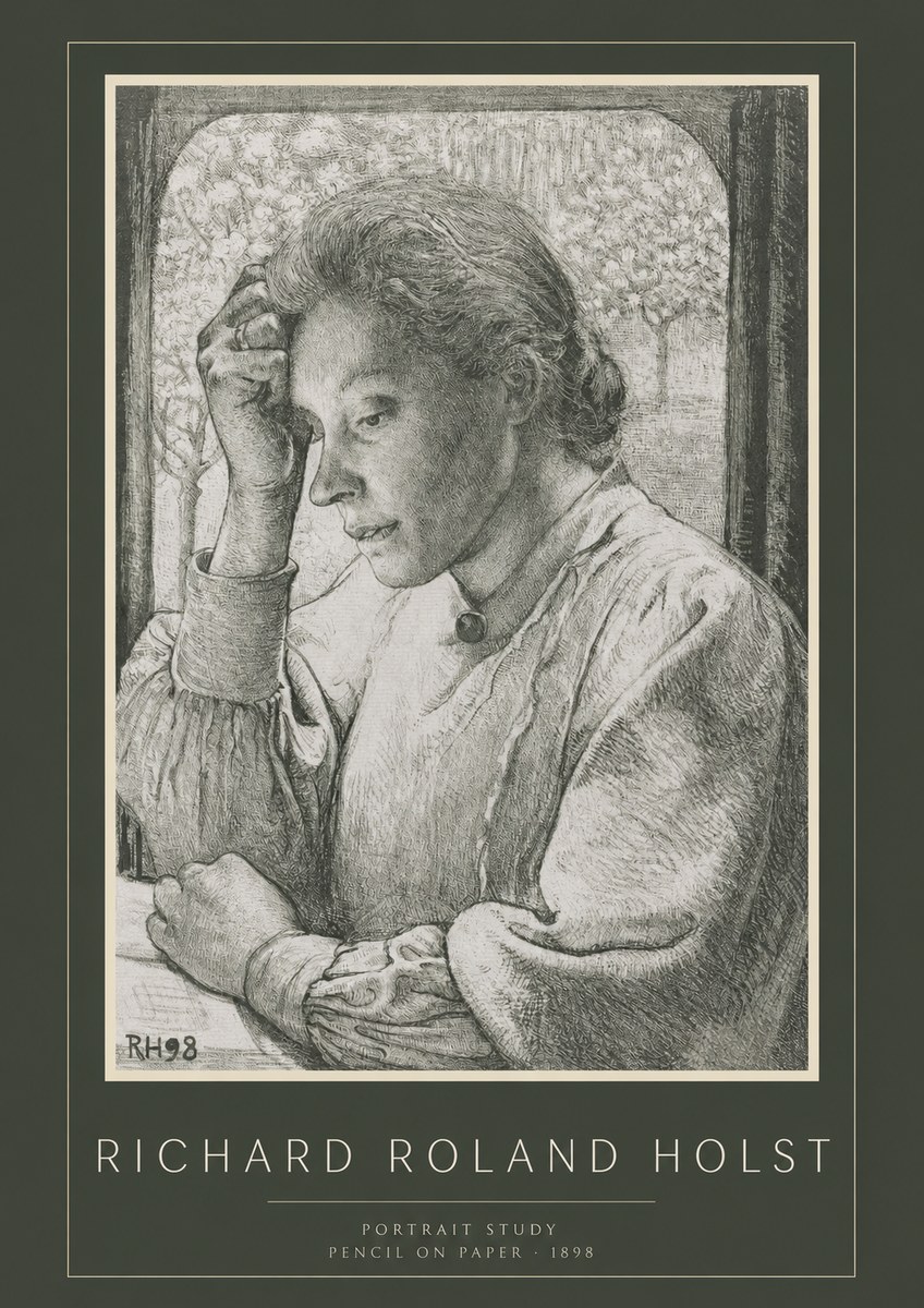 Richard Roland Holst Portrait Study No2 - Affiche