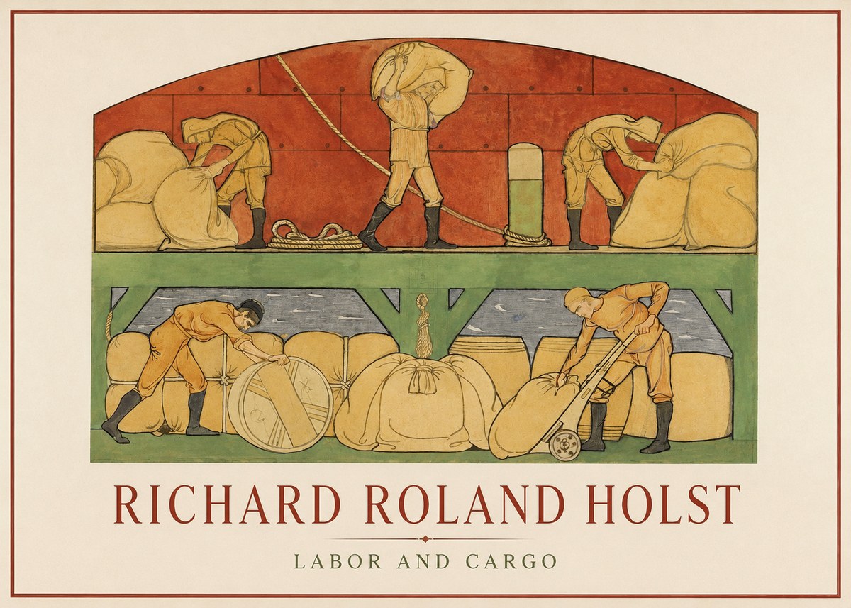 Richard Roland Holst Labor and Cargo No1 - Affiche