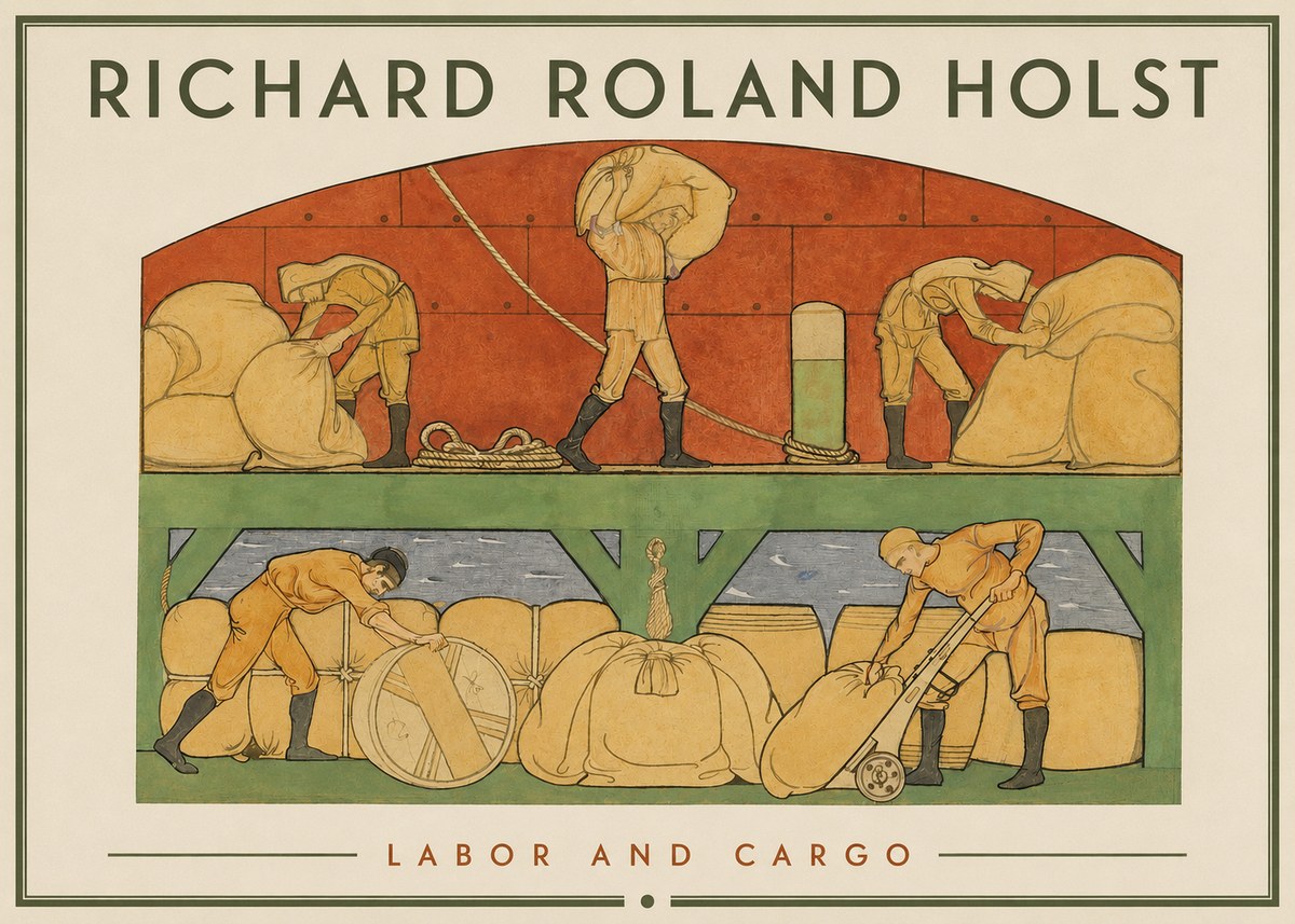 Richard Roland Holst Labor and Cargo No2 - Affiche