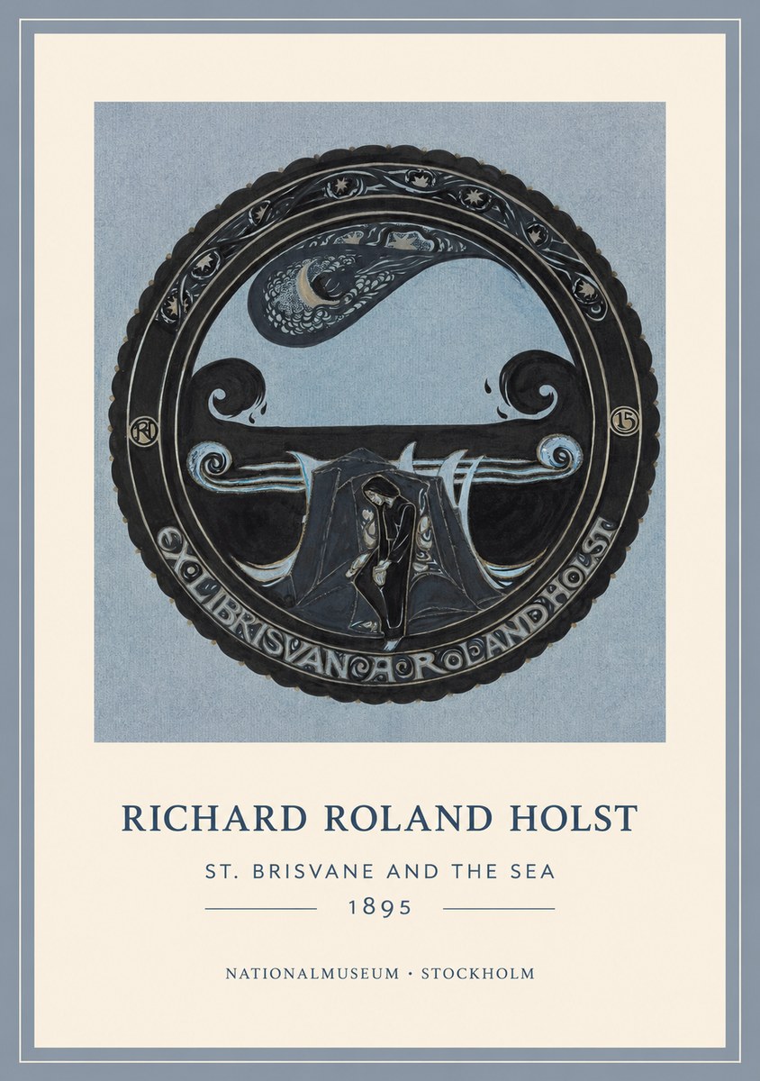 Richard Roland Holst St. Brisvane and the Sea No1 - Affiche