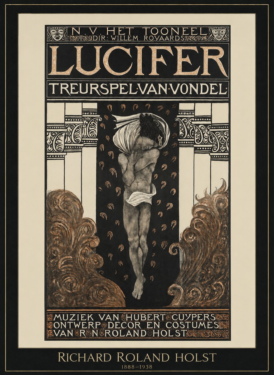 Richard Roland Holst Lucifer Treurspel Van Vondel No1 - Affiche