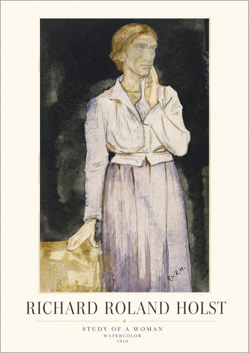 Richard Roland Holst Study of a Woman No1 - Affiche