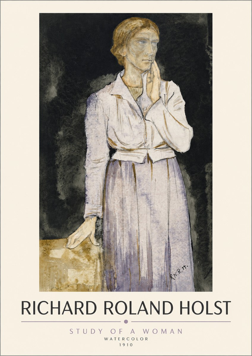 Richard Roland Holst Study of a Woman No3 - Affiche