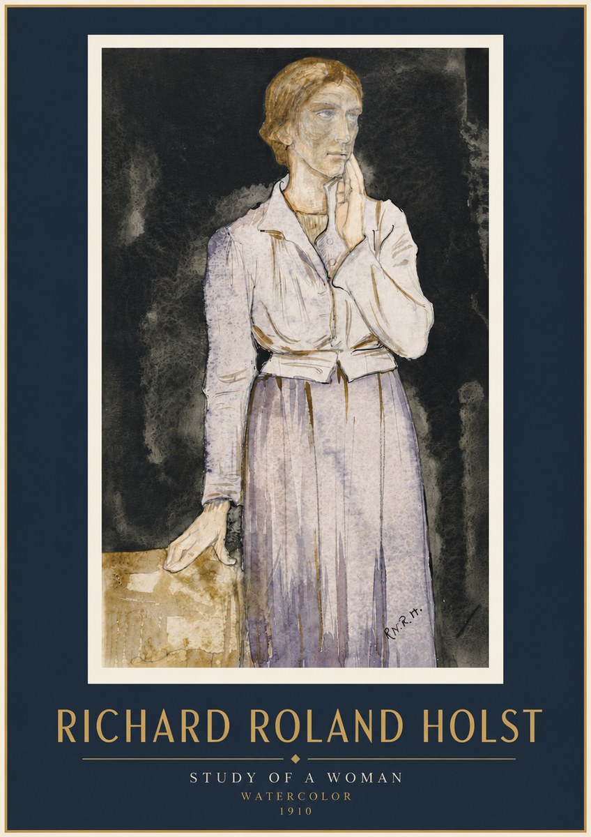 Richard Roland Holst Study of a Woman No5 - Affiche