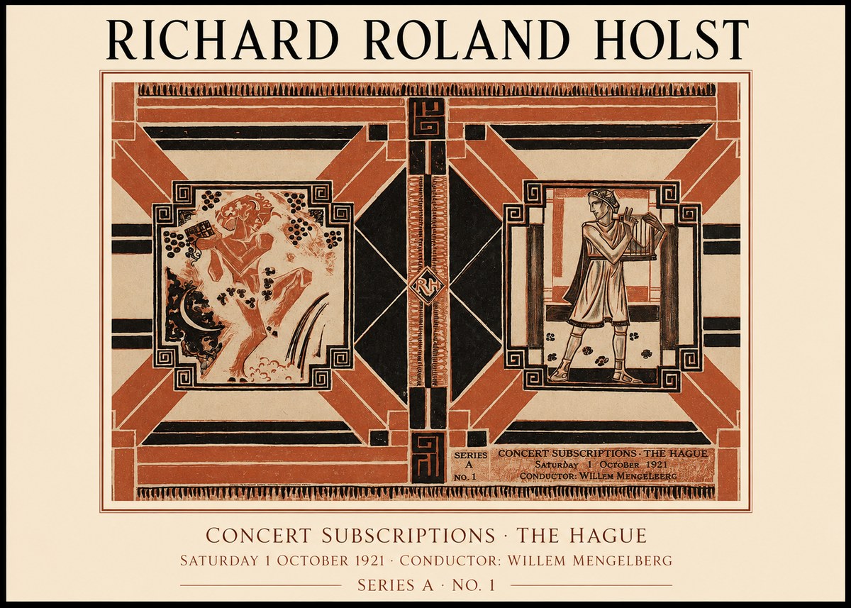 Richard Roland Holst Concert Subscriptions - the Hague No1 - Affiche