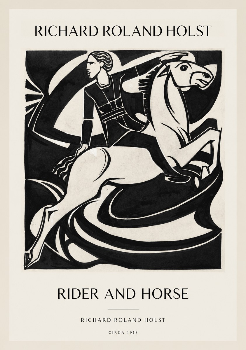 Richard Roland Holst Rider and Horse No1 - Affiche