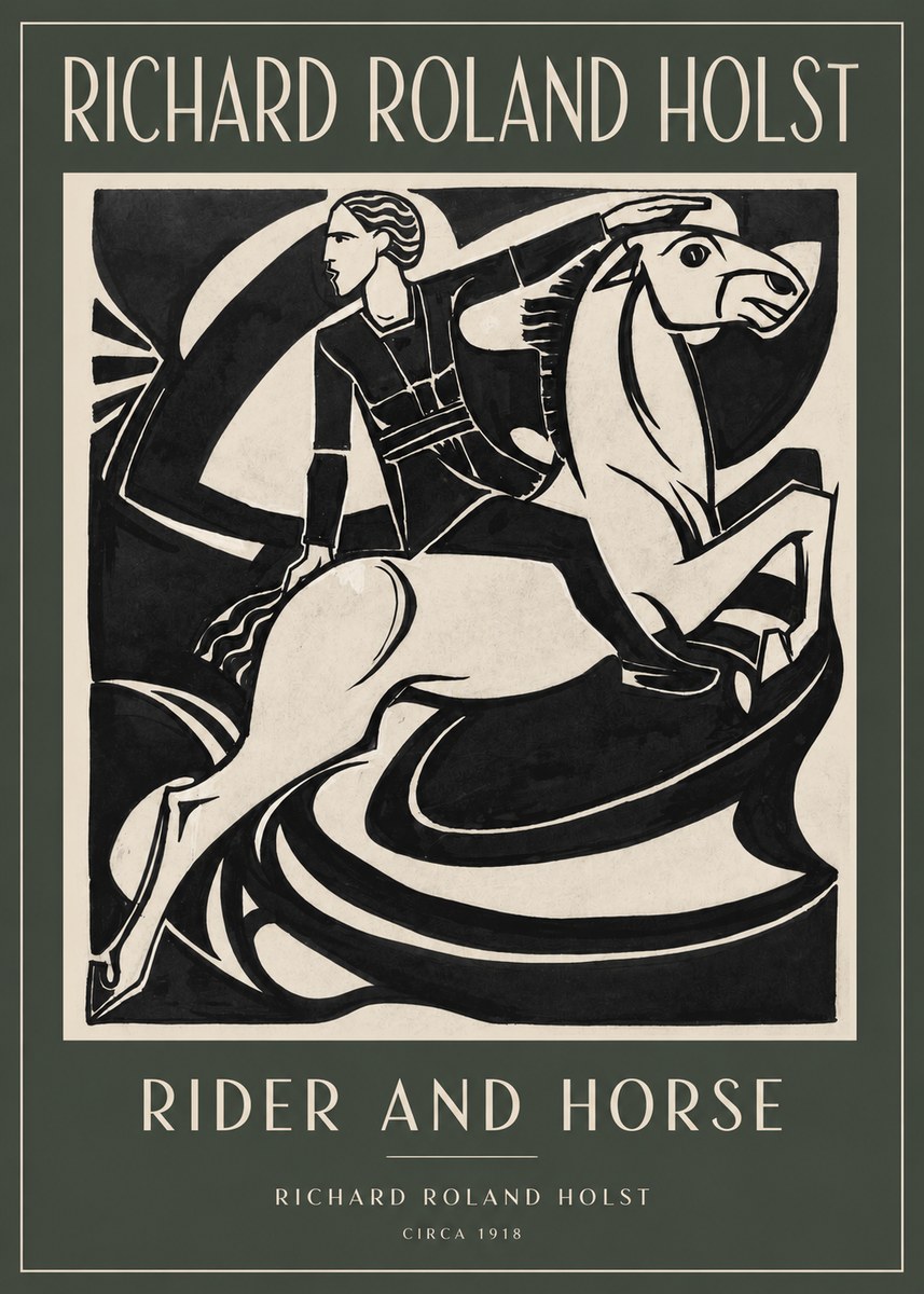 Richard Roland Holst Rider and Horse No2 - Affiche