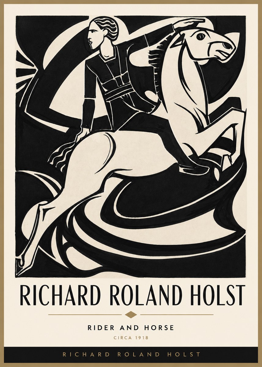 Richard Roland Holst Rider and Horse No3 - Affiche
