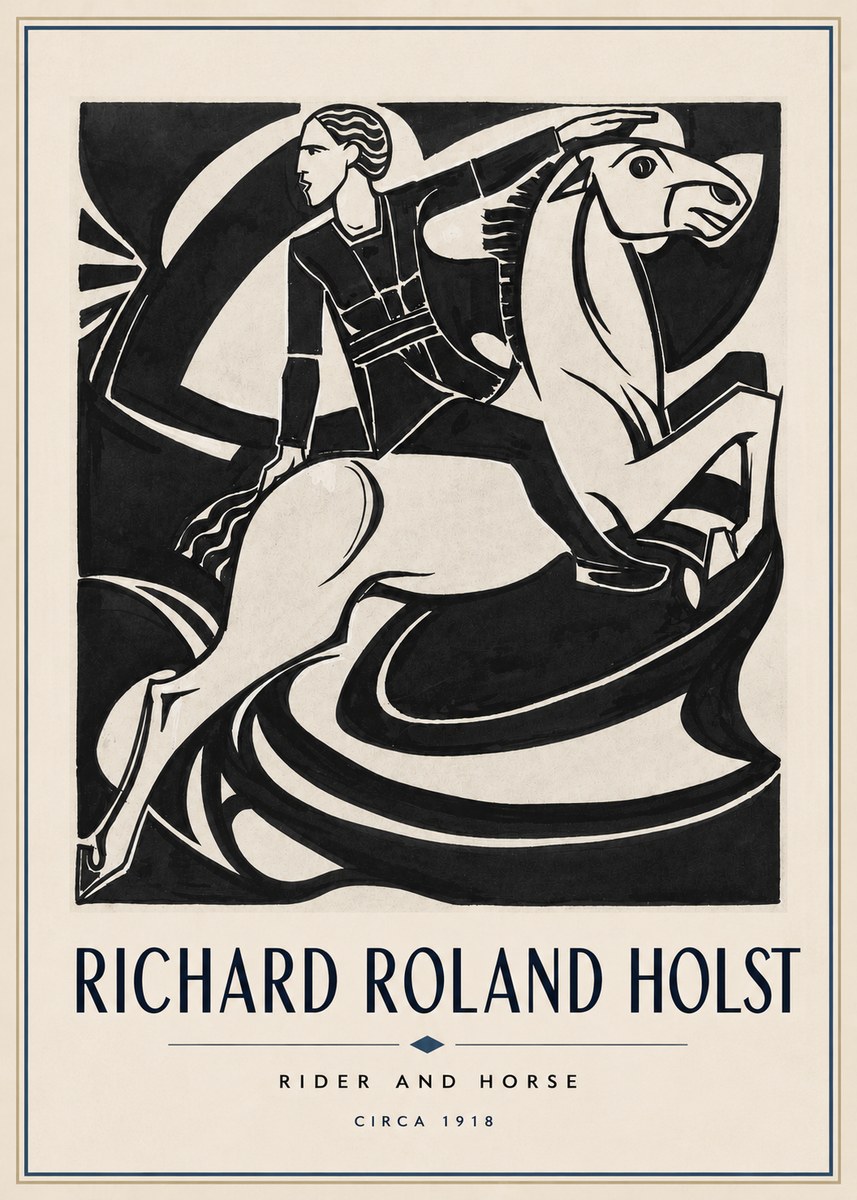 Richard Roland Holst Rider and Horse No4 - Affiche
