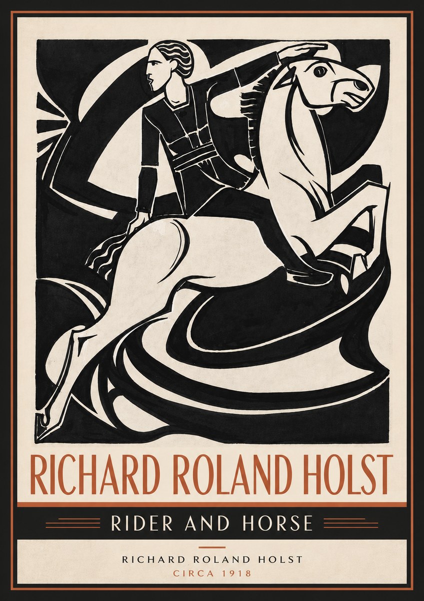 Richard Roland Holst Rider and Horse No5 - Affiche